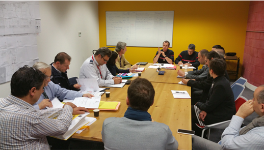 Inspection de sécurité incendie sur site par experts en prévention des risques